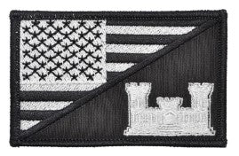 US Flag/Engineer Castle Velcro Patch