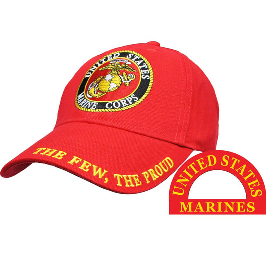 USMC Logo Red Cap, The Few The Proud