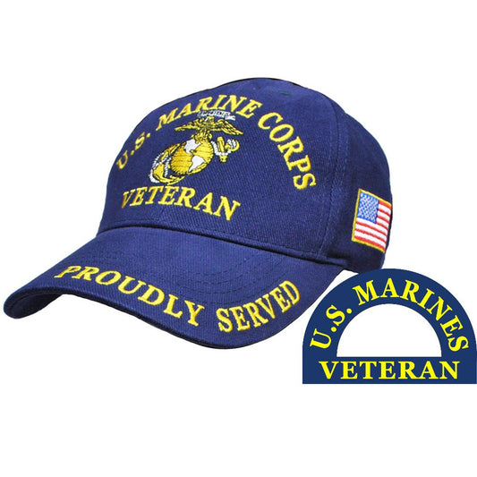 USMC Veteran, Proudly Served Cap