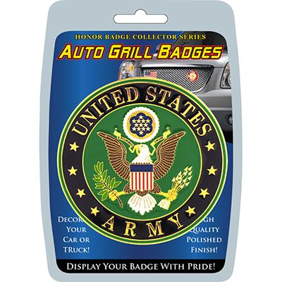 US Army Auto Grill Badge