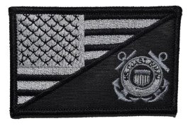 US Flag w Coast Guard Logo Velcro Patch