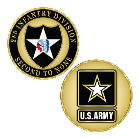 Army Star w 2nd Infantry Challenge Coin