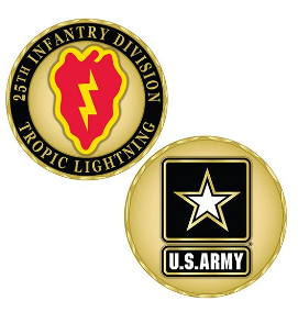 Army Star w 25th ID Challenge Coin