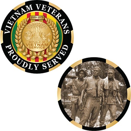 Vietnam Veterans Challenge Poker Chip