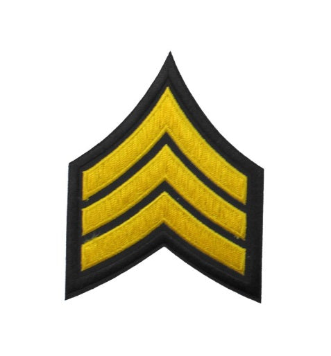Sergeant Chevron - Gold on Black  (Set of 2)
