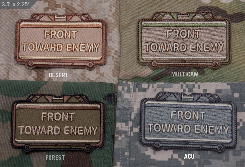 Front Toward Enemy Velcro Patch