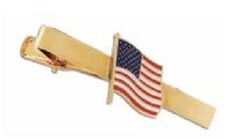 USA Flag Tie Clip
