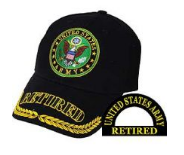 Army Retired Wreath Cap