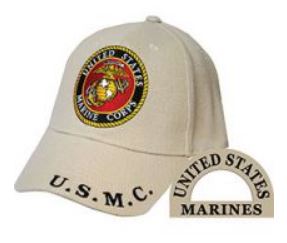 USMC Marine Cap, Khaki