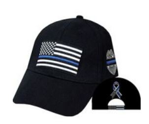 Thin Blue Line Flag & Badge Cap