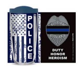 Police Blue Line Thermal Cup