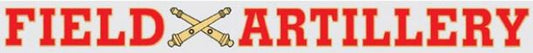 Field Artillery Window Strip Decal