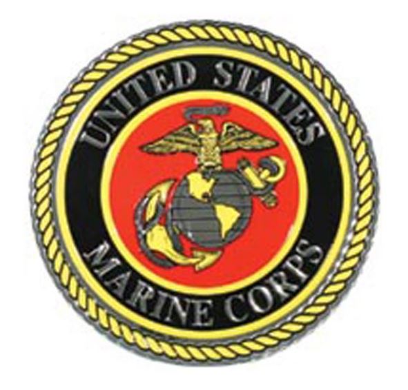 U.S. Marine Corps Embossed Foil Sticker