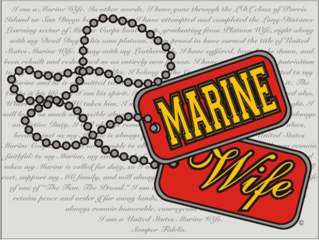 Marine Wife Dogtag Decal