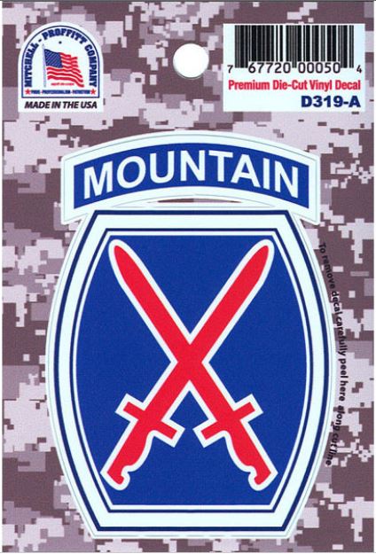 10th Mountain Decal ACU