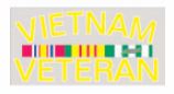 Vietnam Veteran w/ Ribbons Decal