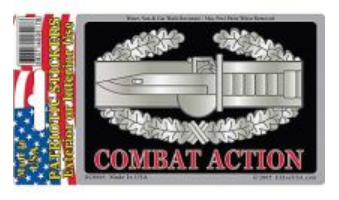 Combat Action Badge Sticker