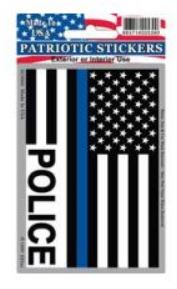 POLICE Flag Blue Line Sticker