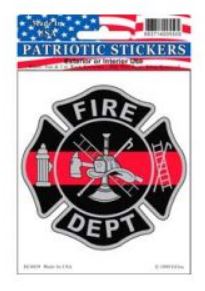 Fire Dept Red Line Sticker