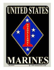 1st Division USMC Decal