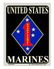 1st Division USMC Decal