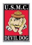 USMC Devil Dog Sticker