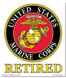 USMC Retired Decal