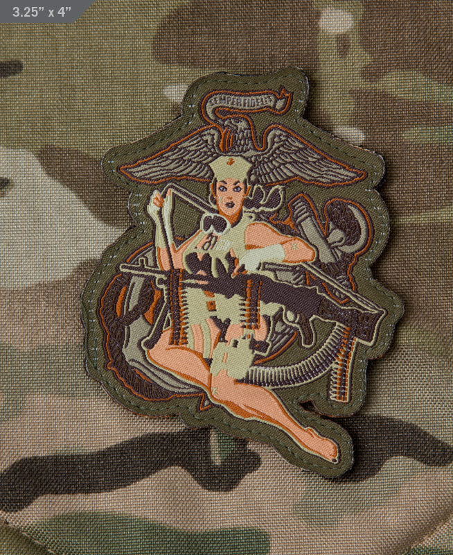 Desert Marine Pinup Patch