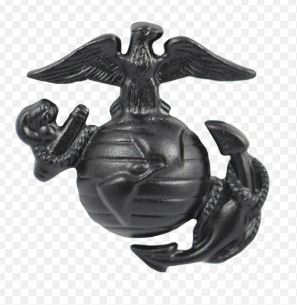 Marine EGA Enlisted Collar Device - Black (Single)