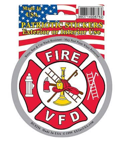 Fire Department VFD Sticker