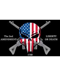 2nd Amendment Liberty or Death RWB Flag 3x5
