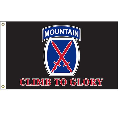10th Mountain Climb To Glory Flag 3x5 ft