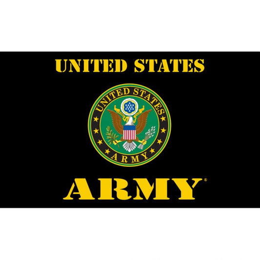 US Army Flag Classic Logo - Black 3' x 5'