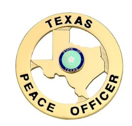 Texas Peace Officer Badge - Gold
