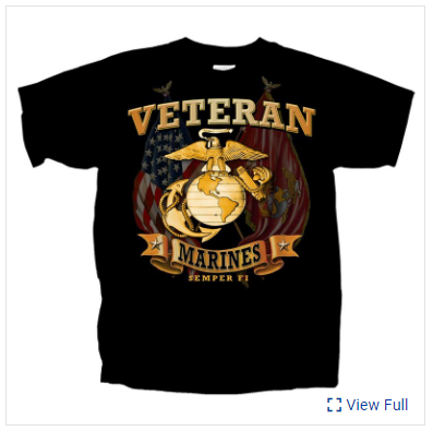 Veteran Marines Gold EGA T-Shirt
