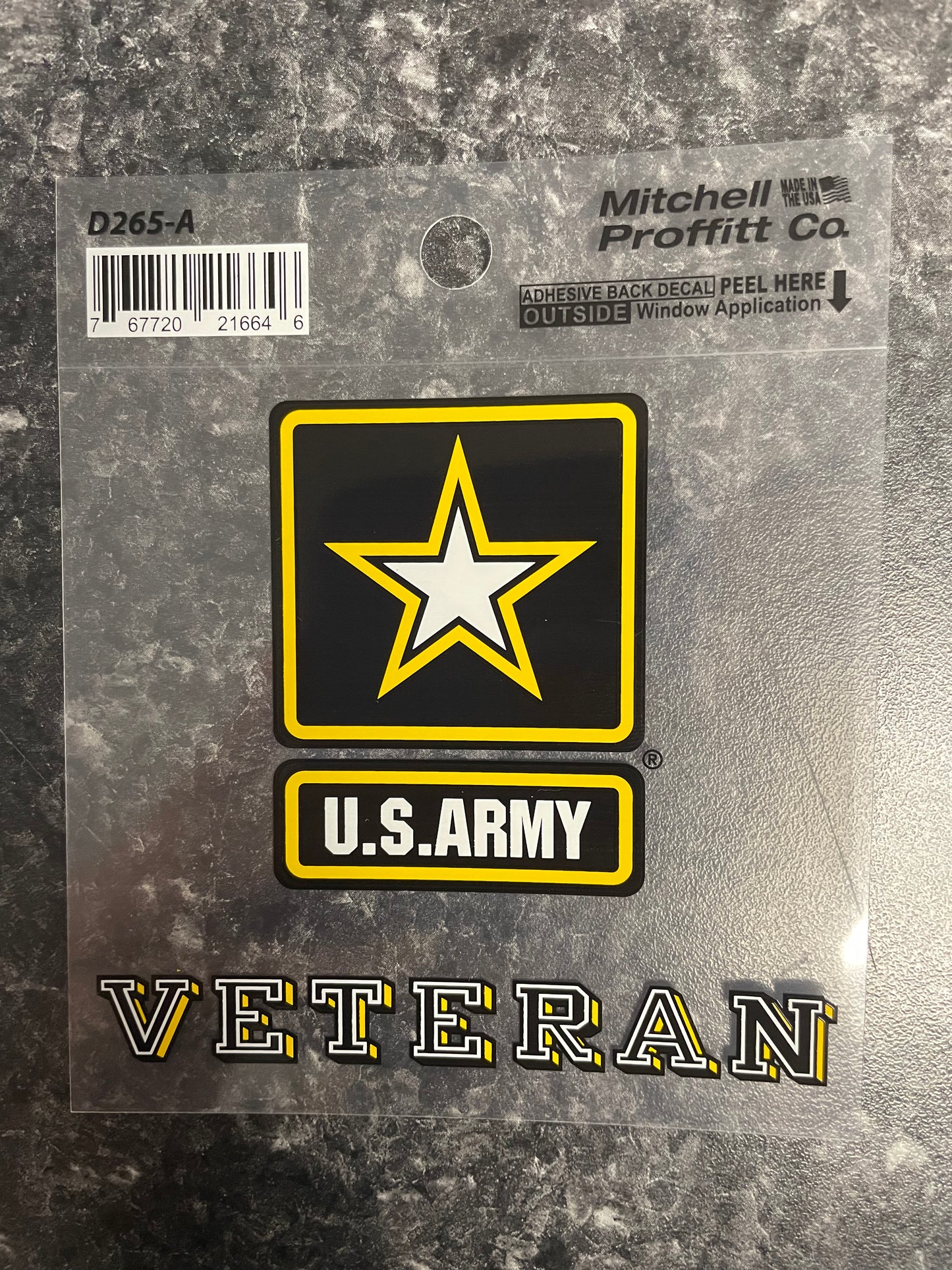 US Army Veteran Army Star Decal