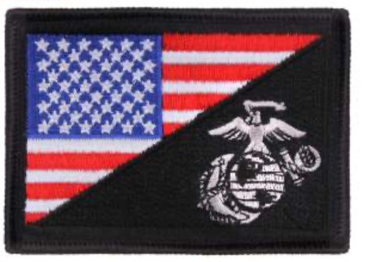 USA Velcro Flag Patch w/ USMC EGA