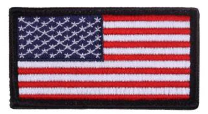 Velcro US Flag w Black Border