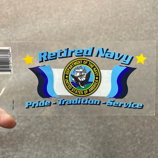 Retired Navy Pride Tradition Service Decal
