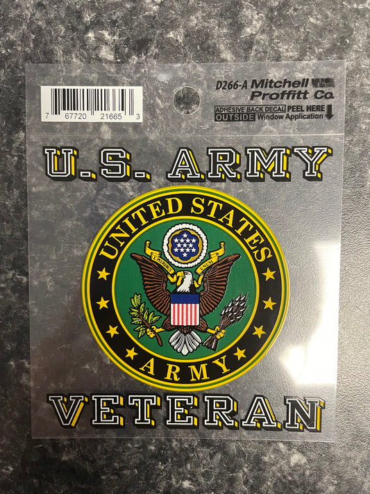 Army Crest Veteran Decal