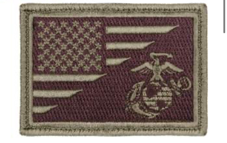 USA Velcro Flag Patch w/ USMC EGA