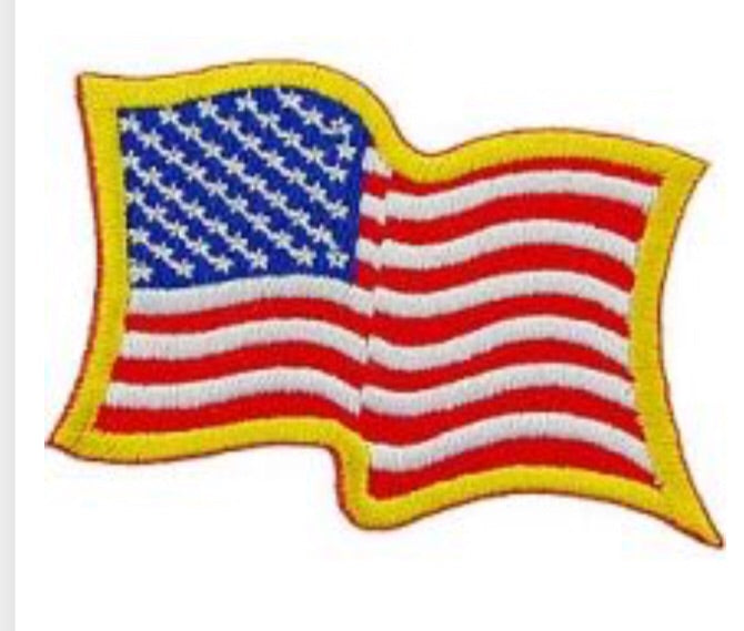 USA Wavy Flag Patch