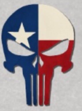 Texas Flag Skull Sticker