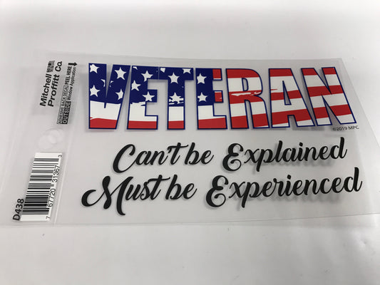 Veteran Can’t Be Explained Decal