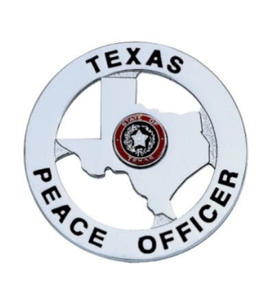 Texas Peace Officer Badge - Nickel