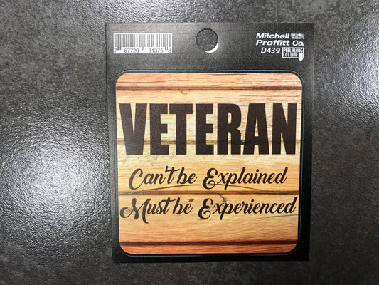 Veteran Wood Outdoor Tough Decal