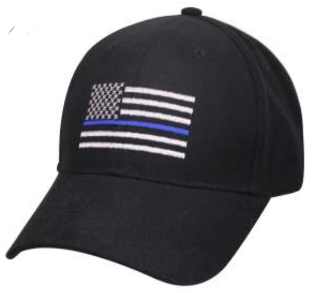 Thin Blue Line Embroidered Cap