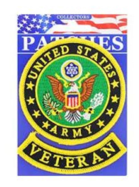 U.S. Army Patch w/Veteran Tab, 2 pcs.