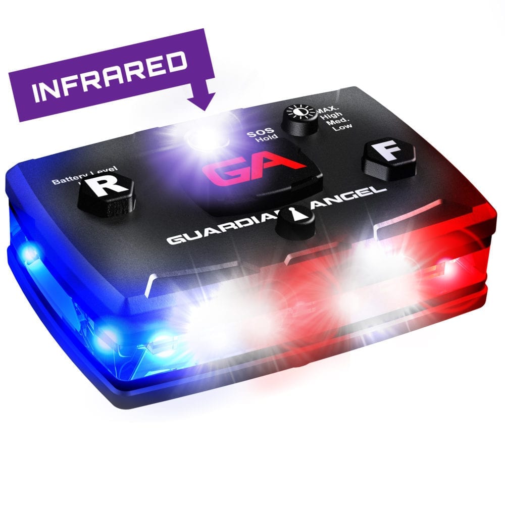 Guardian Angel Law Enforcement IR Hybrid Red/Blue Wearable Safety Light