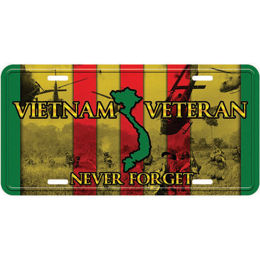 Vietnam Veteran Never Forget License Plate